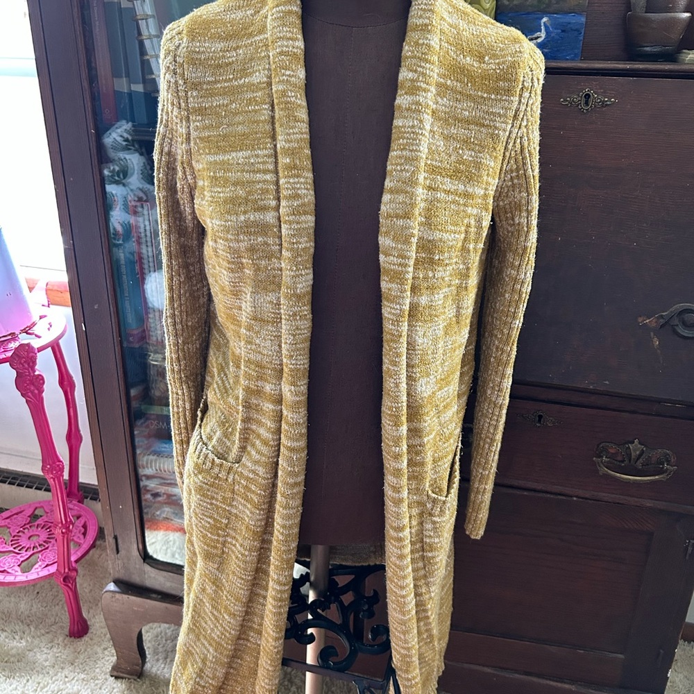 Anthropologie Mustard Cardigan Sweater Anthropologie